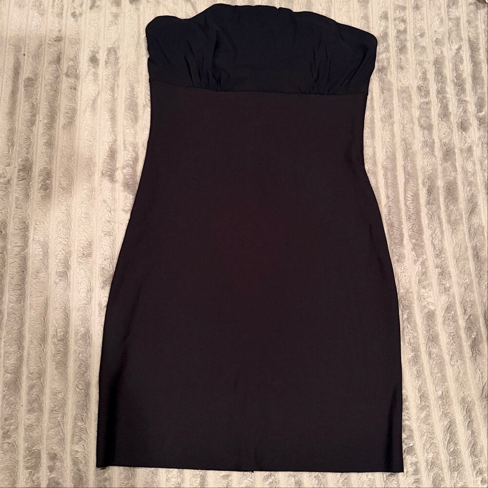 Commando Two-Faced Tech Strapless Shaping Slip Dress Black Size XL